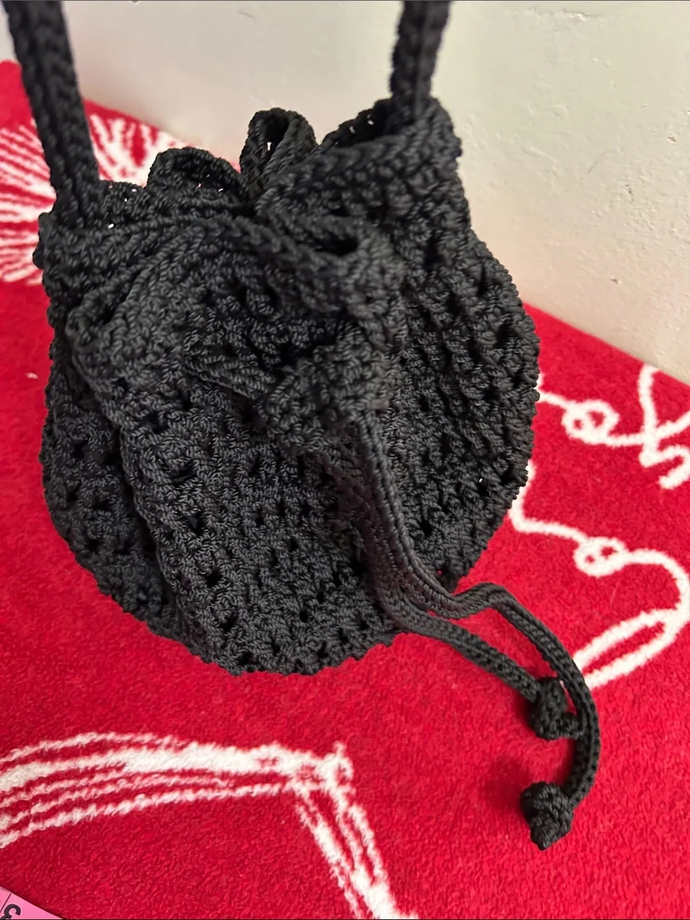Mudd crocheted bucket bag